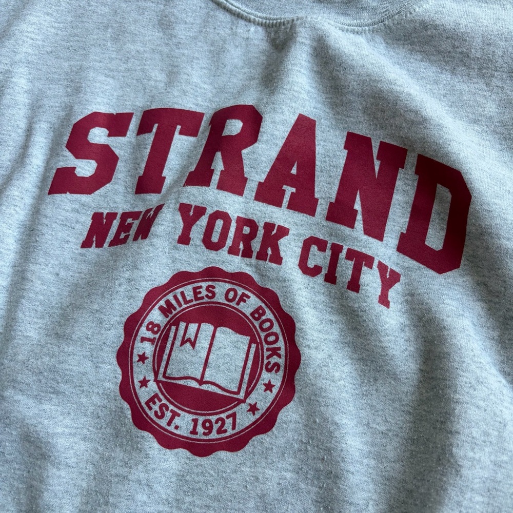 Strand New York City Grey Sweatshirt with Red Print